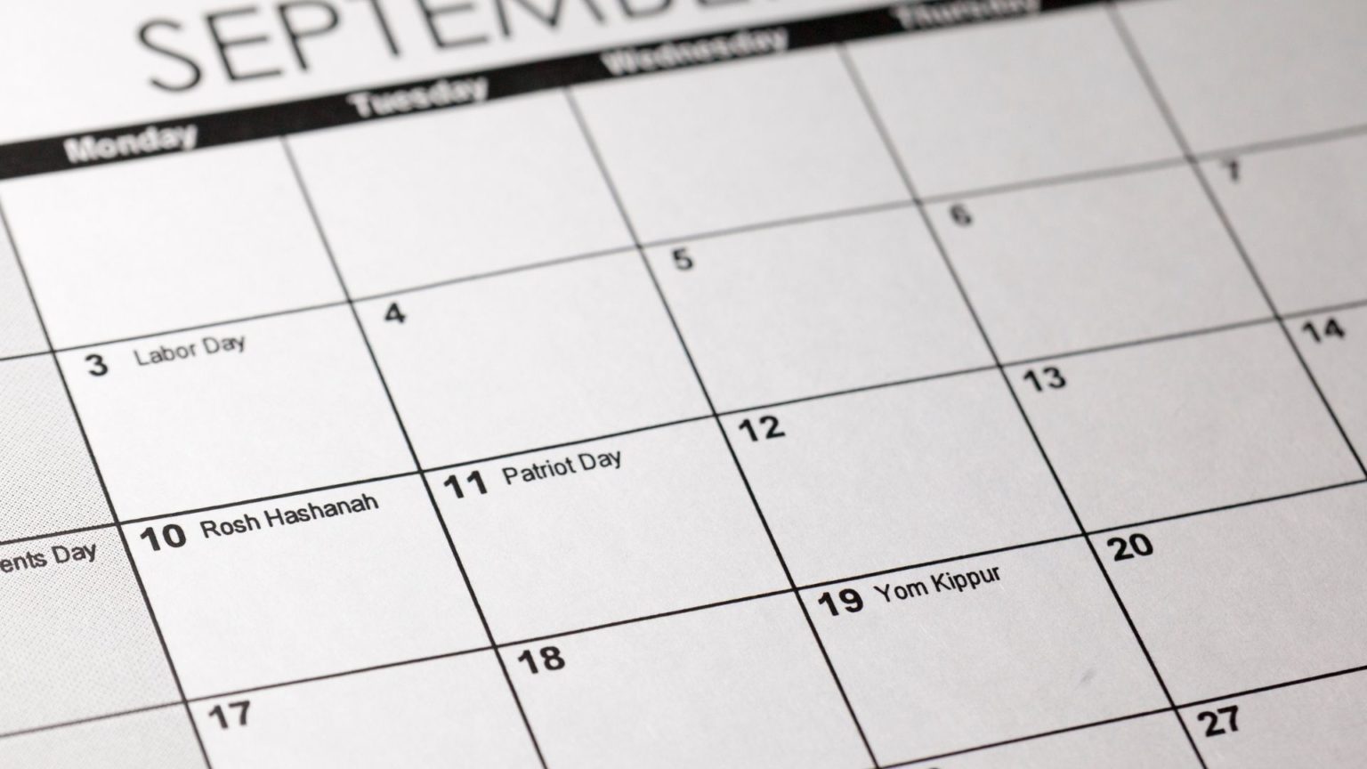 Use this Jewish Holidays Calendar for 2021-2030 - B'nai Mitzvah Academy