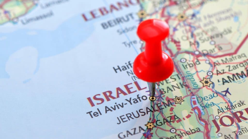 map of Israel and gaza